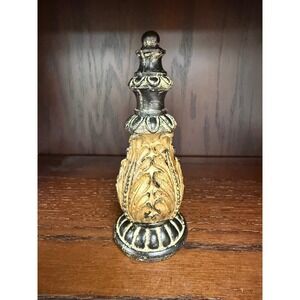 Ornate Finial Decorative Accent Piece Vintage Style Black Gold Sculptural